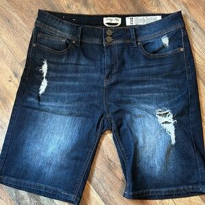 Indigo Rein Forever Blue Jeans shorts Juniors size 13 stretch
